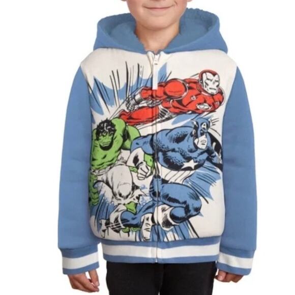 Marvel Other - Marvel Avengers Superhero Hulk, Captain America and Iron Man Hoodie Boys Size 7